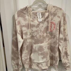 Disney Tie-Dye Hoodie with Pink Logo